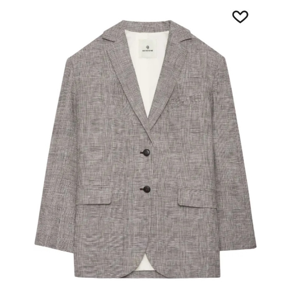 ANINE BING
Quinn plaid linen blazer size XS NWT